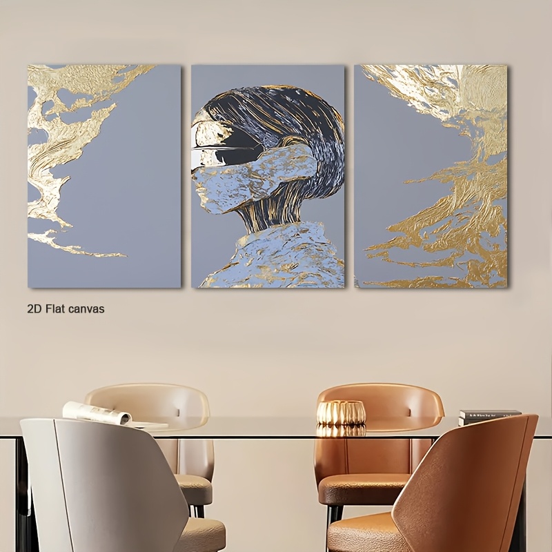 Canvas Wrap Ready - Kanvas Tanpa Bingkai 3pcs - Seni