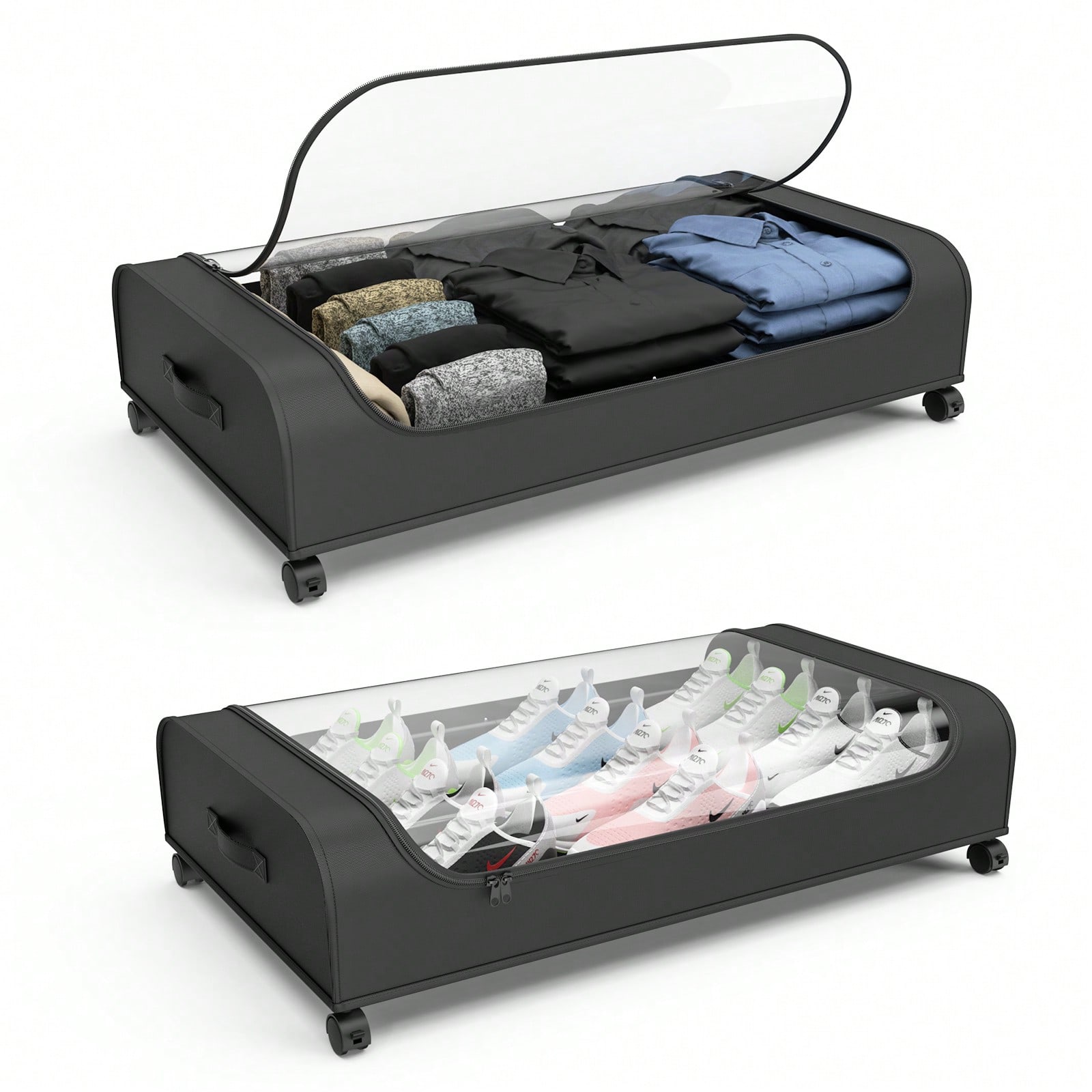 Metal Photo Panel - Organizer Penyimpanan Bawah Tempat Tidur Dengan