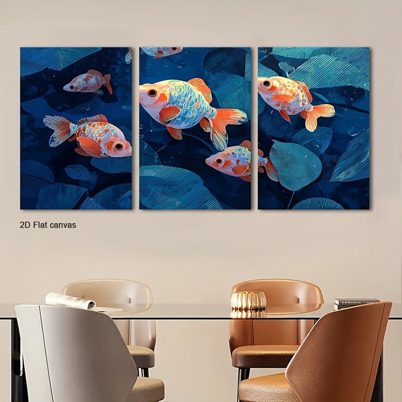 Canvas Wrap Ready - Lukisan Kanvas Tanpa Bingkai 3pcs -