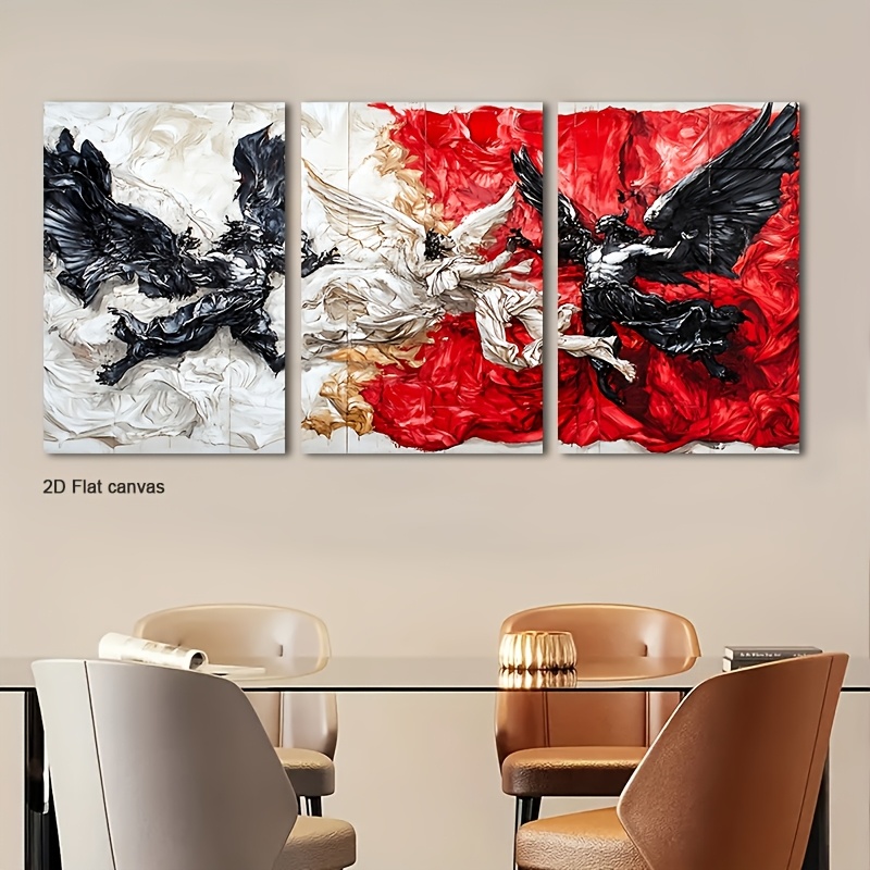 Canvas Wrap Ready - Lukisan Kanvas Tanpa Bingkai 3pcs, Lukisan