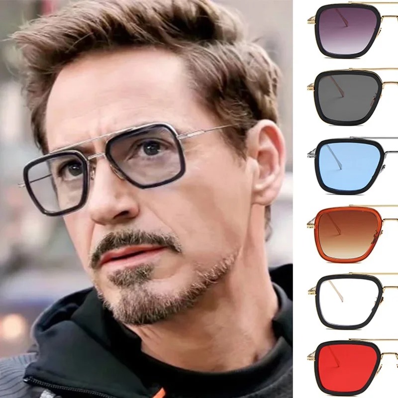 Metal Photo Panel - Kacamata Steam Punk Tony Stark Pria