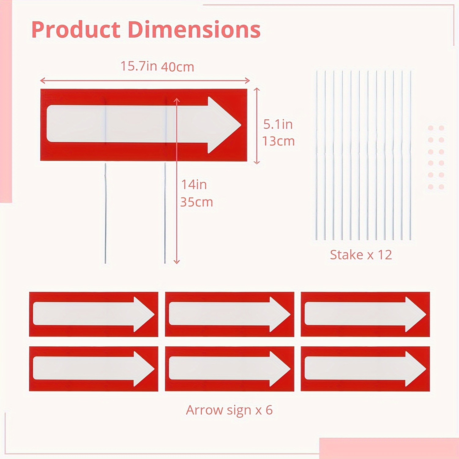 6 buah tanda panah kosong deng - Yard Sign Blank ulasan dan harga