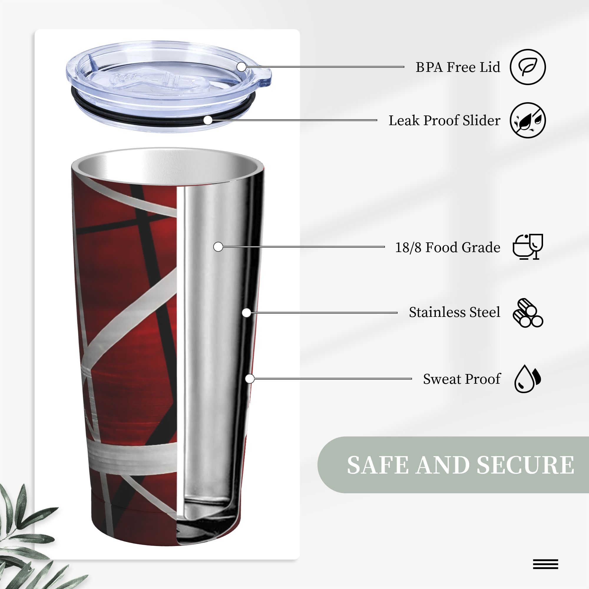 V-Van Halens Tumbler Merah Hit - Tumbler 20Oz White ulasan dan harga